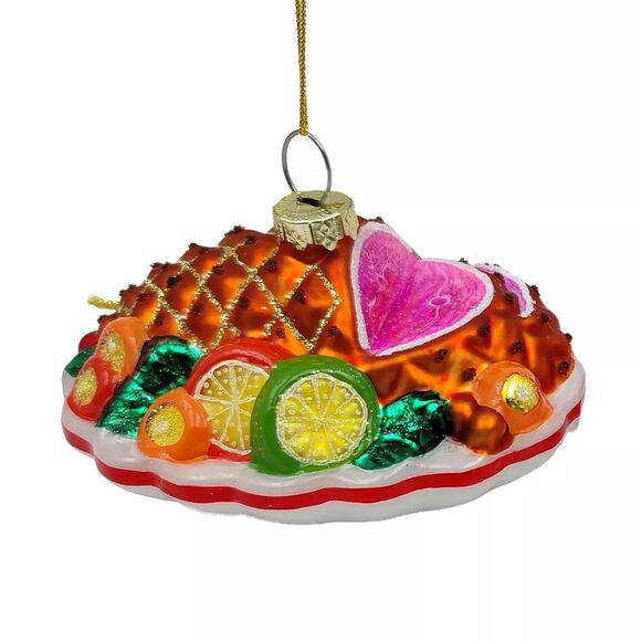 St. Nicholas Square Holiday Ham Ornament NWT - Picture 4 of 4
